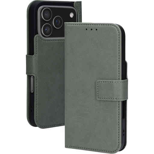 Mobiparts Classic Wallet Case Apple iPhone 17 Pro Stone Green (MagSafe Compatible)