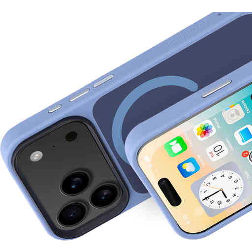 Mobiparts Hardcover Apple iPhone 17 Pro Satin Light Blue (Magsafe Compatible)