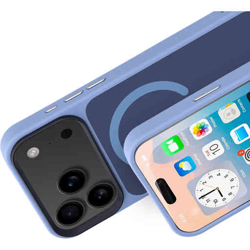 Mobiparts Hardcover Apple iPhone 17 Pro Max Satin Light Blue (Magsafe Compatible)