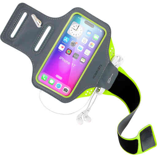 Mobiparts Comfort Fit Sport Armband Apple iPhone 17 Neon Green