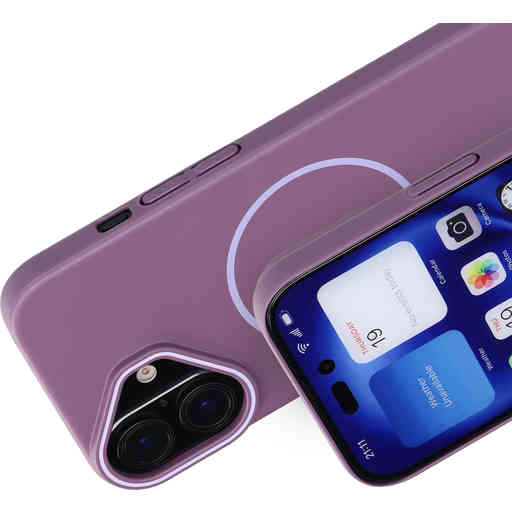 Mobiparts Slim Line Case Apple iPhone 16 (MagSafe Compatible) Imperial Purple