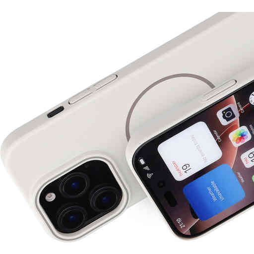 Mobiparts Slim Line Case Apple iPhone 16 Pro (MagSafe Compatible) Off White