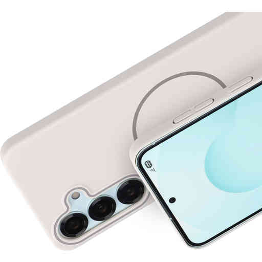 Mobiparts Slim Line Case Samsung Galaxy S25 (MagSafe Compatible) Off White