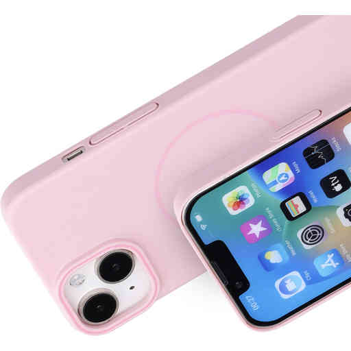 Mobiparts Slim Line Case Apple iPhone 14 (MagSafe Compatible) Blush Pink
