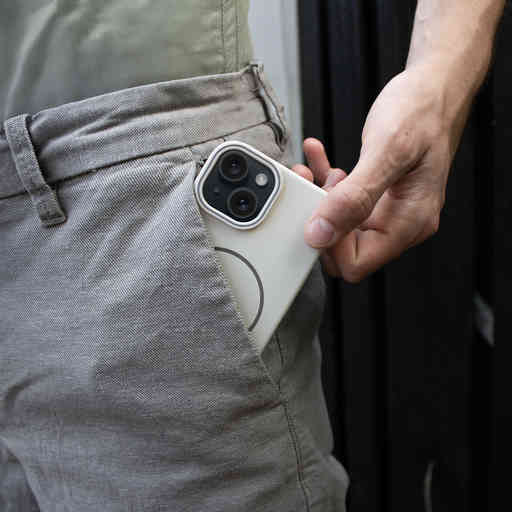 Mobiparts Slim Line Case Apple iPhone 14 (MagSafe Compatible) Dune Sand