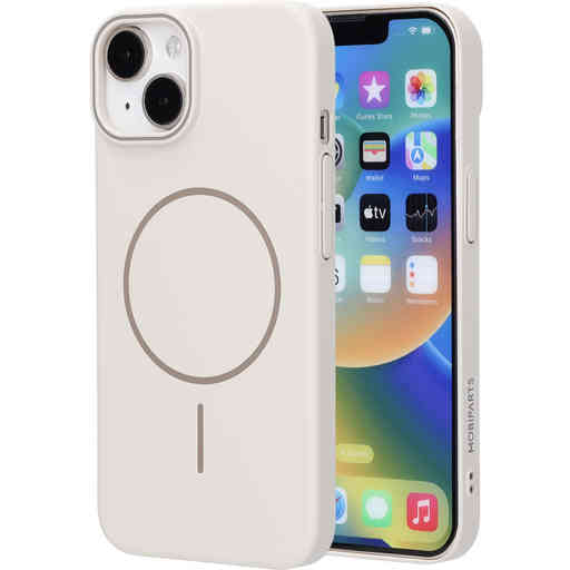 Mobiparts Slim Line Case Apple iPhone 14 (MagSafe Compatible) Off White