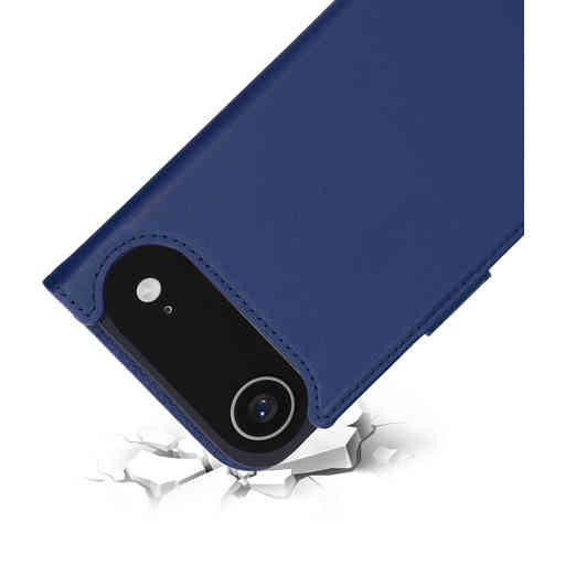 Mobiparts Leather Wallet Case Apple iPhone Air Blue (MagSafe Compatible)