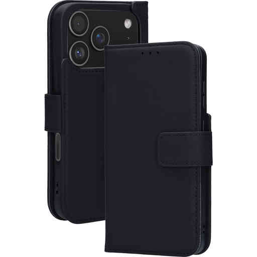 Mobiparts Leather Wallet Case Apple iPhone 17 Pro Black (MagSafe Compatible)