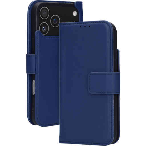 Mobiparts Leather Wallet Case Apple iPhone 17 Pro Max Blue (MagSafe Compatible)
