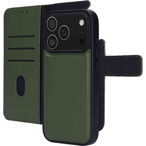 Mobiparts Leather 2 in 1 Wallet Case Apple iPhone 17 Pro Green