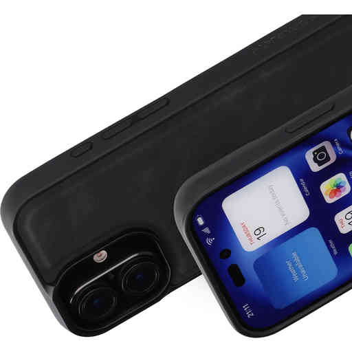 Mobiparts Classic  Backcover Apple iPhone 16 Graphite Black (MagSafe Compatible)