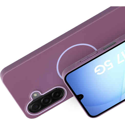 Mobiparts Slim Line Case Samsung Galaxy A17 (MagSafe Compatible) Imperial Purple