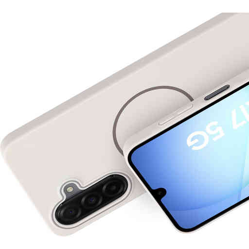 Mobiparts Slim Line Case Samsung Galaxy A17 (MagSafe Compatible) Off White