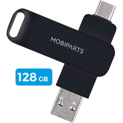 Mobiparts Memorystick Dual USB-C and USB-A 128GB Black (Bulk)