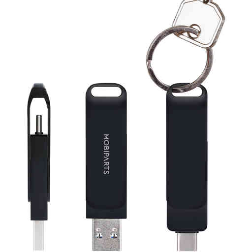Mobiparts Memorystick Dual USB-C and USB-A 128GB Black (Bulk)