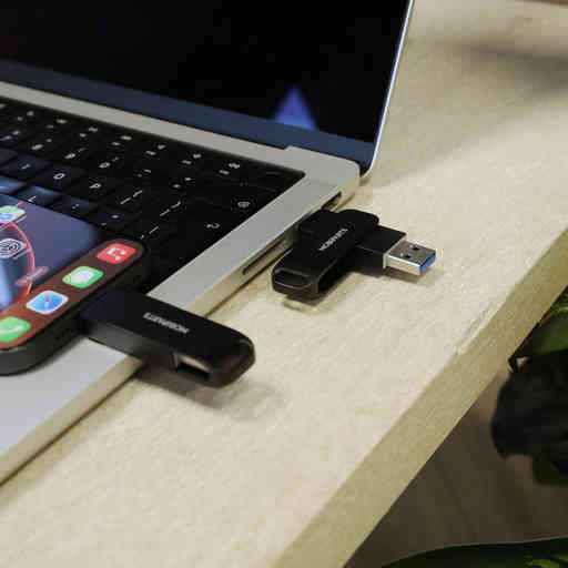 Mobiparts Memorystick Dual USB-C and USB-A 128GB Black (Bulk)