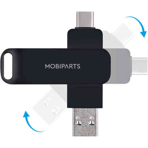 Mobiparts Memorystick Dual USB-C and USB-A 256GB Black (Bulk)