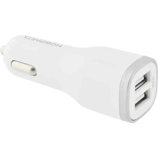 Mobiparts Car Charger Dual USB 24W/4.8A White