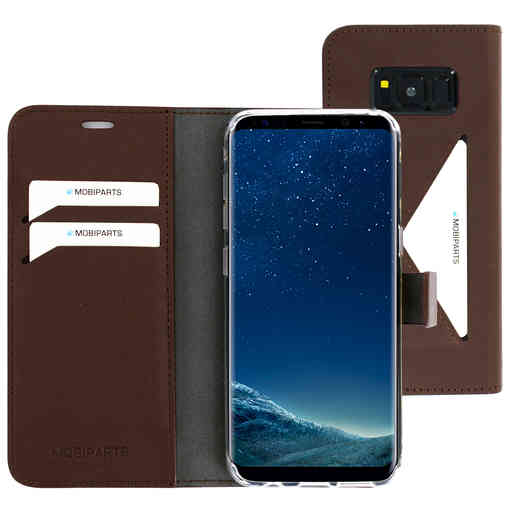 Mobiparts Classic Wallet Case Samsung Galaxy S8 Brown