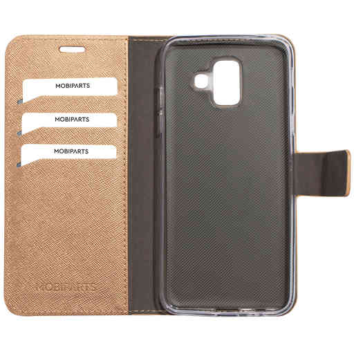 Mobiparts Saffiano Wallet Case Samsung Galaxy A6 (2018) Copper
