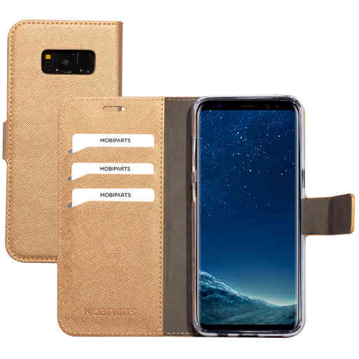 Mobiparts Saffiano Wallet Case Samsung Galaxy S8 Copper