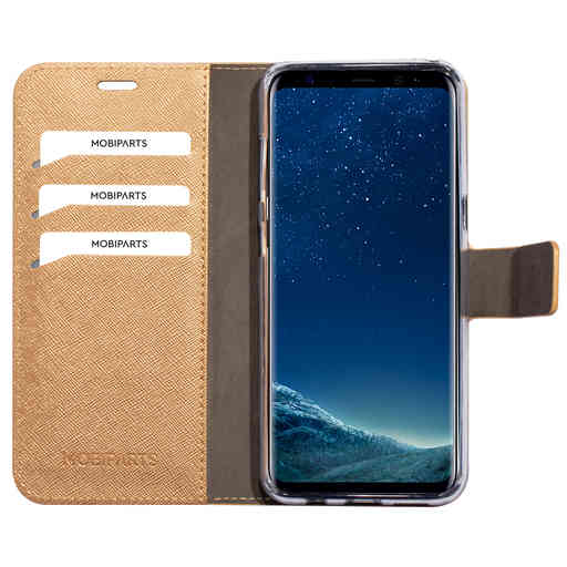 Mobiparts Saffiano Wallet Case Samsung Galaxy S8 Copper