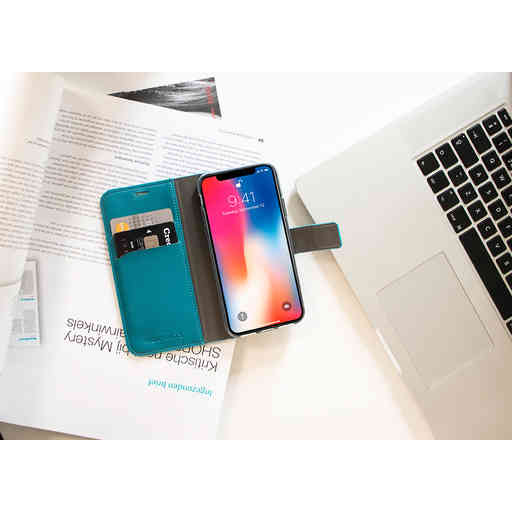 Mobiparts Saffiano Wallet Case Apple iPhone 11 Pro Turquoise